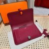 Hermes Wallet Dogon Q5 Rouge Casaque Silver Hardware Togo Leather Purse