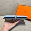 Hermes Dogon Wallet Togo Blue Pale Silver Hardware