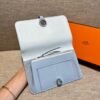 Hermes Dogon Wallet Togo Blue Pale Silver Hardware