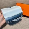 Hermes Dogon Wallet Togo Blue Pale Silver Hardware