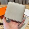 Hermes Chaine Dancre Wallet 8L Beton Evercolor Leather Silver Hardware