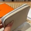 Hermes Chaine Dancre Wallet 8L Beton Evercolor Leather Silver Hardware