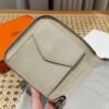 Hermes Chaine Dancre Wallet 8L Beton Evercolor Leather Silver Hardware