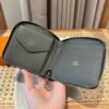 Hermes Chaine Dancre Wallet 63 Vert Amande Evercolor Leather Silver Full Handmade