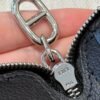 Hermes Chaine Dancre Wallet CK89 Black Evercolor Leather Silver Full Handmade