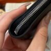 Hermes Chaine Dancre Wallet CK89 Black Evercolor Leather Silver Full Handmade