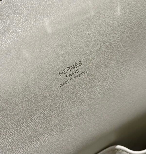 Hermes ToolBox 80 Pearl Gray Evercolor Leather Hardware Silver