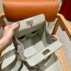 Hermes ToolBox 80 Pearl Gray Evercolor Leather Hardware Silver