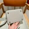 Hermes ToolBox 80 Pearl Gray Evercolor Leather Hardware Silver