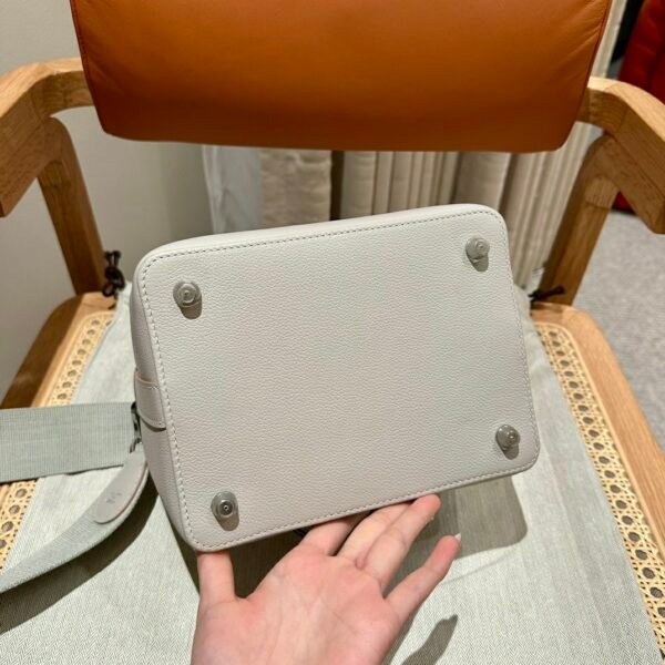 Hermes ToolBox 80 Pearl Gray Evercolor Leather Hardware Silver