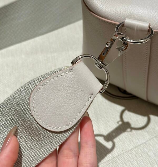 Hermes ToolBox 80 Pearl Gray Evercolor Leather Hardware Silver