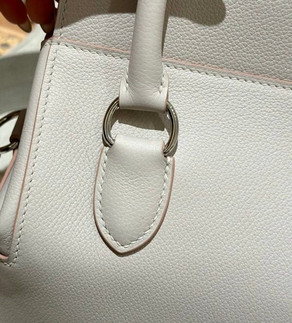 Hermes ToolBox 80 Pearl Gray Evercolor Leather Hardware Silver