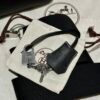 Hermes ToolBox 20CM CK89 Black Evercolor Leather Hardware Silver