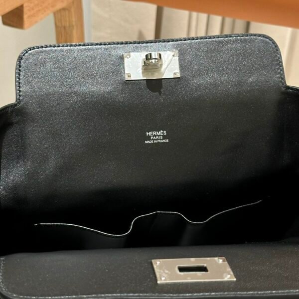 Hermes ToolBox 20CM CK89 Black Evercolor Leather Hardware Silver