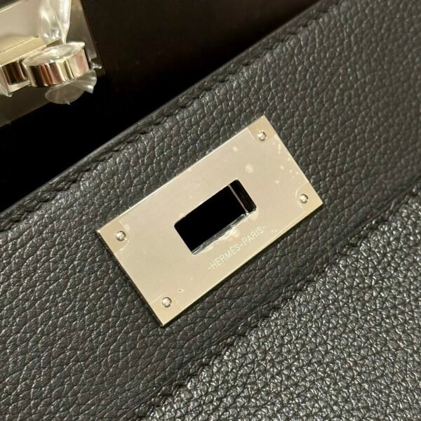 Hermes ToolBox 20CM CK89 Black Evercolor Leather Hardware Silver