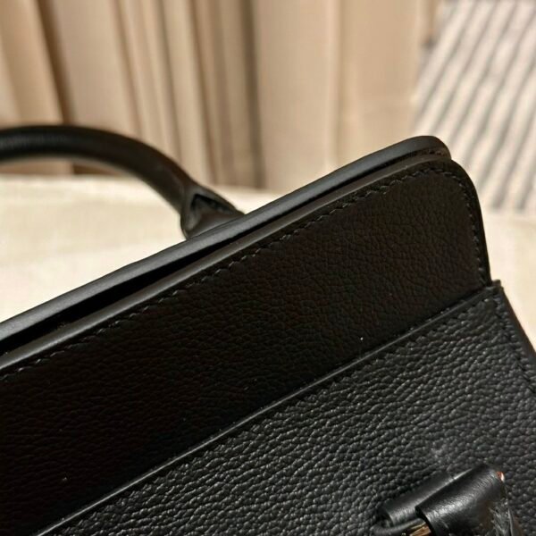 Hermes ToolBox 20CM CK89 Black Evercolor Leather Hardware Silver