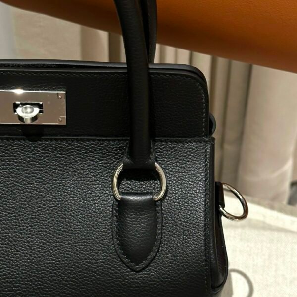 Hermes ToolBox 20CM CK89 Black Evercolor Leather Hardware Silver