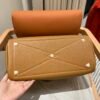 Hermes Victoria Light Briefcase 2S Sesame Togo Leather Gold Hardware