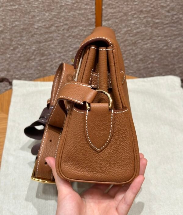 DDMode Hermes Kelly Messenger CK37 Gold Evercolor Leather Gold Hardware