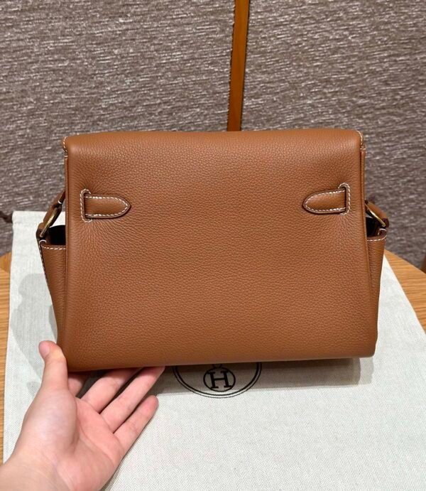 DDMode Hermes Kelly Messenger CK37 Gold Evercolor Leather Gold Hardware