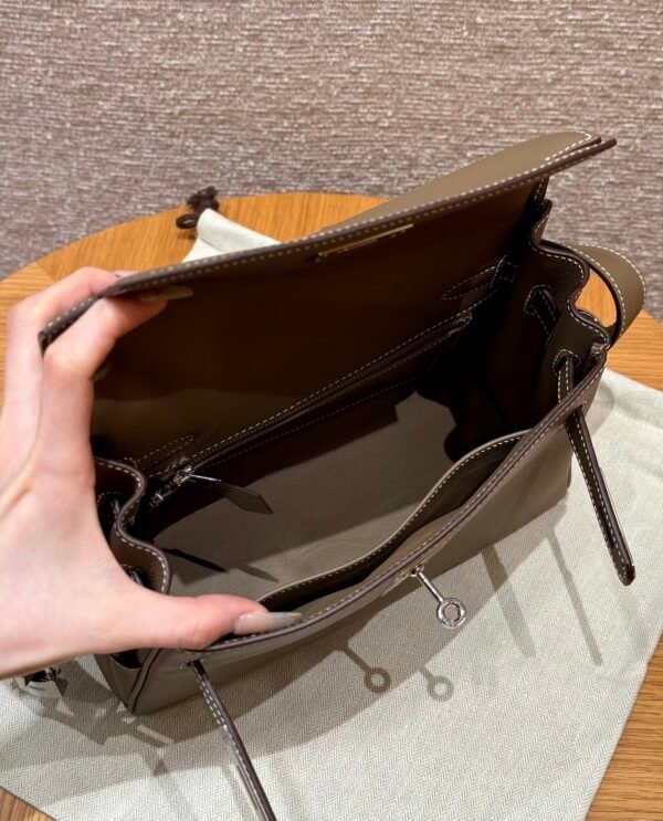 Hermes CK18 Etoupe Kelly Messenger All Handmade Evercolor Gold Hardware