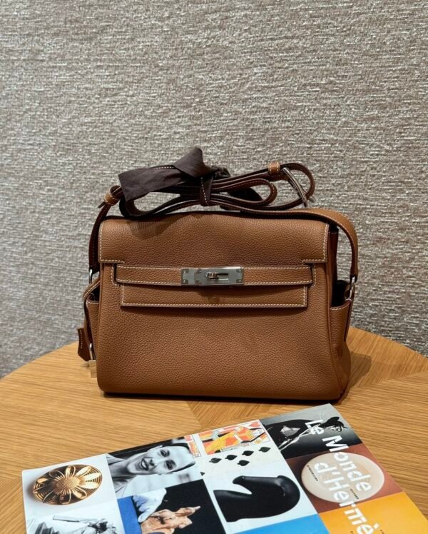 DDMode Hermes Kelly Messenger CK37 Gold Evercolor Silver Hardware