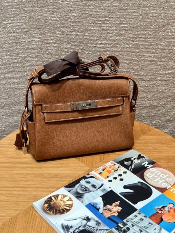 DDMode Hermes Kelly Messenger CK37 Gold Evercolor Silver Hardware