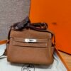 DDMode Hermes Kelly Messenger CK37 Gold Evercolor Silver Hardware