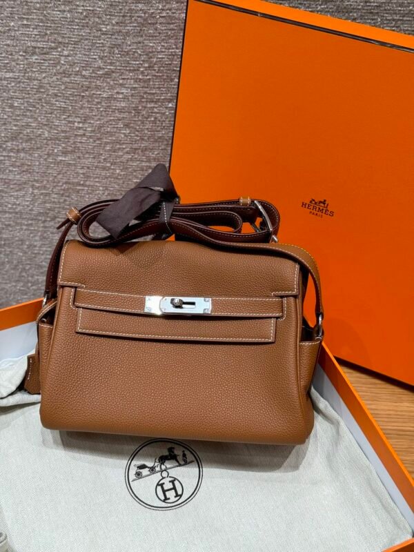 DDMode Hermes Kelly Messenger CK37 Gold Evercolor Silver Hardware