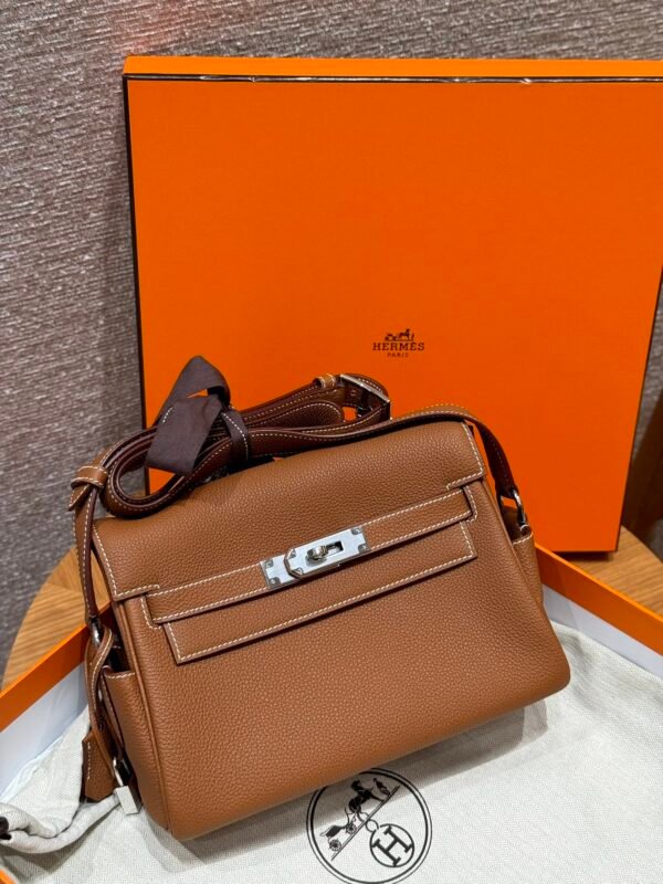 DDMode Hermes Kelly Messenger CK37 Gold Evercolor Silver Hardware
