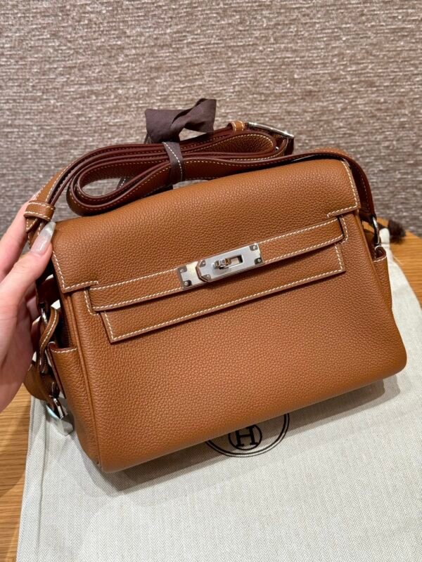 DDMode Hermes Kelly Messenger CK37 Gold Evercolor Silver Hardware