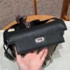 Hermes Kelly Messenger CK89 Black Evercolor Leather Silver Hardware DDMode