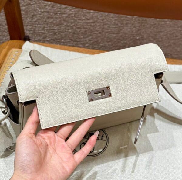 DDMode Hermes Kelly Messenger 8L Beton 24*19*11 Evercolor Leather Hardware Silver
