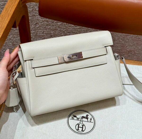 DDMode Hermes Kelly Messenger 8L Beton 24*19*11 Evercolor Leather Hardware Silver
