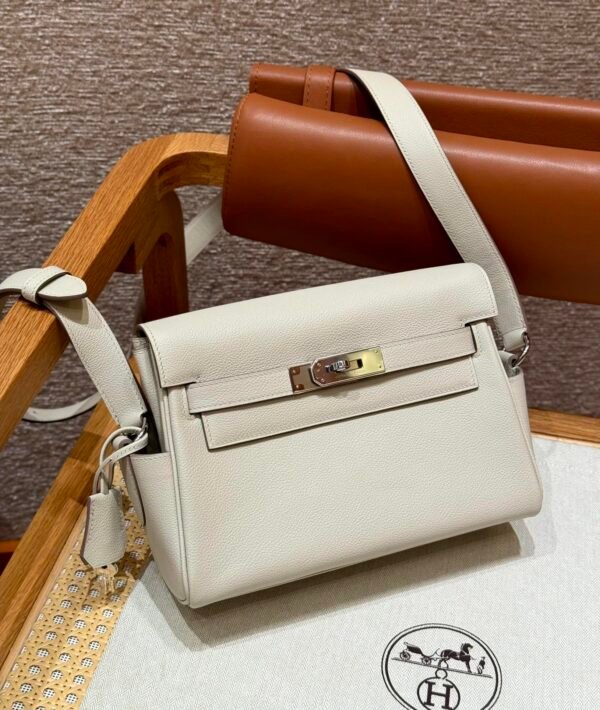 DDMode Hermes Kelly Messenger 8L Beton 24*19*11 Evercolor Leather Hardware Silver