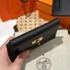 Hermes Kelly Pocket Wallet CK89 Black Epsom Leather Gold Hardware