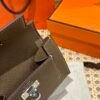 Hermes Kelly Pocket Wallet CK18 Etoupe Epsom Leather Silver Hardware
