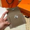 Hermes Kelly Pocket Wallet CK18 Etoupe Epsom Leather Silver Hardware