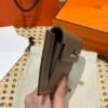 Hermes Kelly Pocket Wallet CK18 Etoupe Epsom Leather Silver Hardware