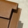 Hermes Kelly Pocket Wallet CK37 Gold Epsom Leather Silver Hardware