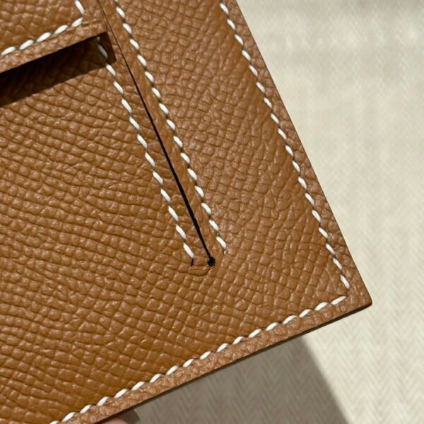 Hermes Kelly Pocket Wallet CK37 Gold Epsom Leather Silver Hardware