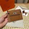 Hermes Kelly Pocket Wallet CK37 Gold Epsom Leather Silver Hardware