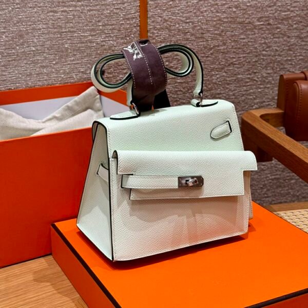 UAE Hermes Kelly Desordre 0S Vert Fizz Epsom Leather Silver Hardware
