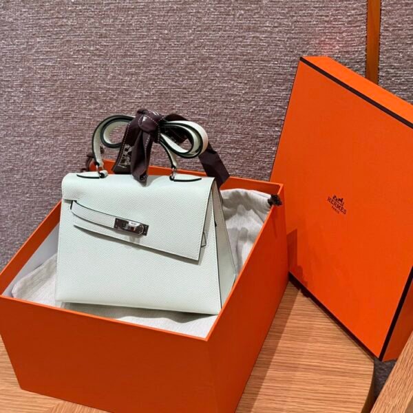 UAE Hermes Kelly Desordre 0S Vert Fizz Epsom Leather Silver Hardware