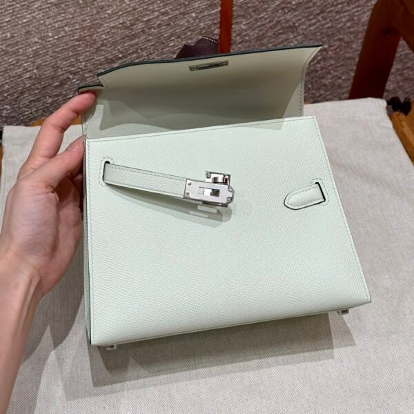 UAE Hermes Kelly Desordre 0S Vert Fizz Epsom Leather Silver Hardware