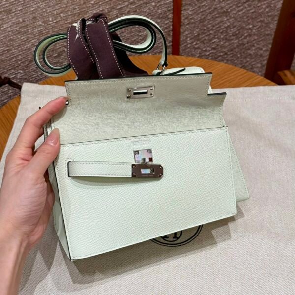 UAE Hermes Kelly Desordre 0S Vert Fizz Epsom Leather Silver Hardware