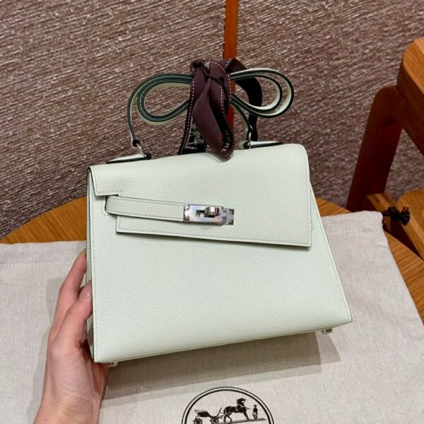 UAE Hermes Kelly Desordre 0S Vert Fizz Epsom Leather Silver Hardware