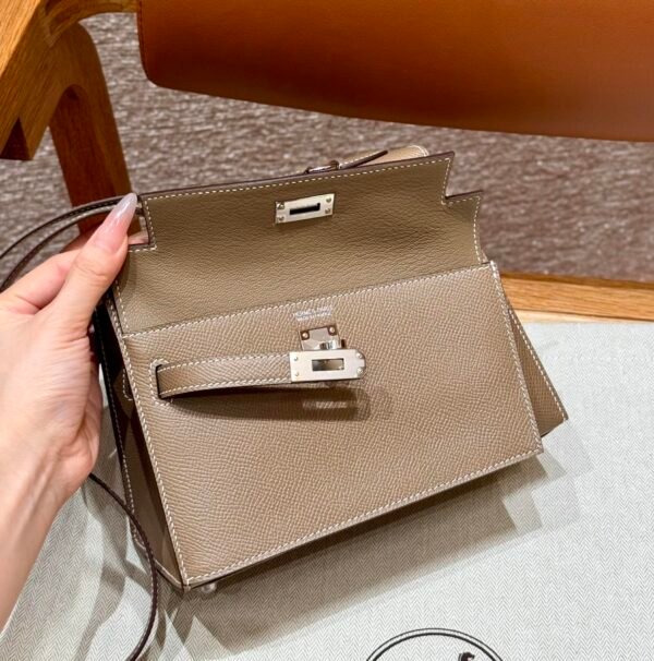 DDMode Hermes Kelly Desordre 20CM CK18 Etoupe Epsom Silver Hardware