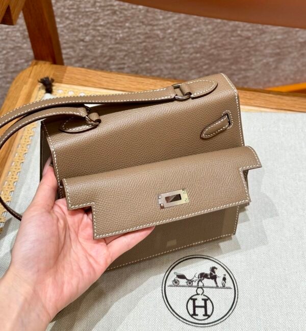 DDMode Hermes Kelly Desordre 20CM CK18 Etoupe Epsom Silver Hardware
