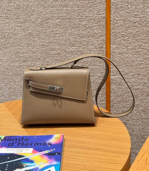 DDMode Hermes Kelly Desordre 20CM CK18 Etoupe Epsom Silver Hardware